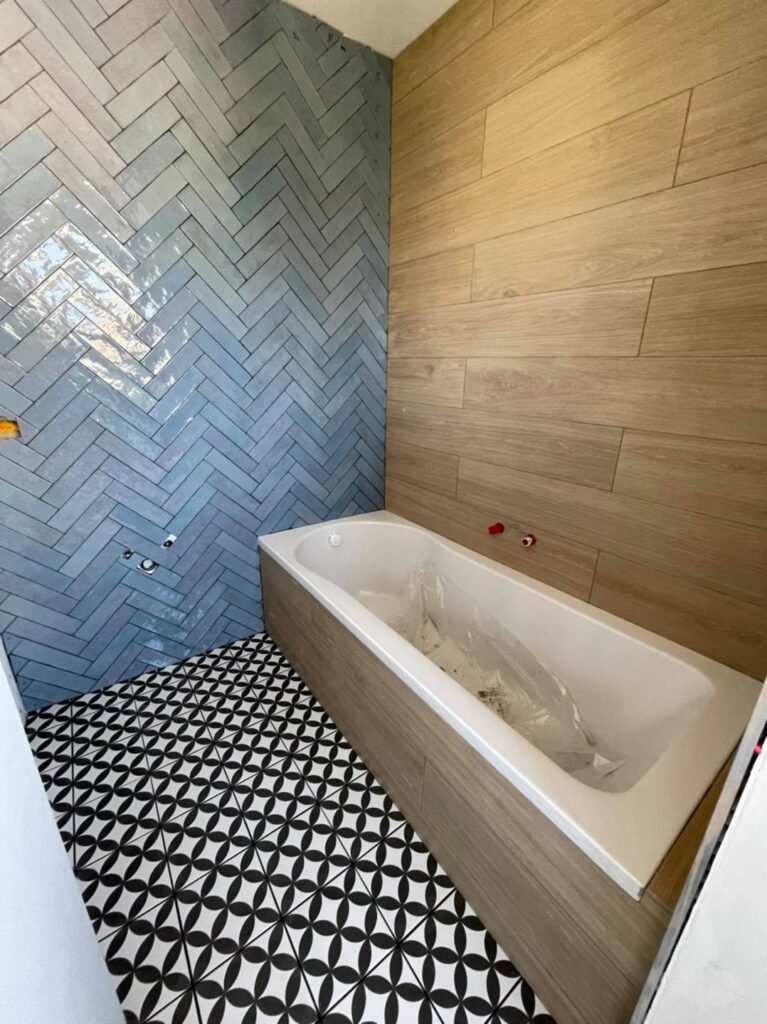 carrelage de la salle de bain